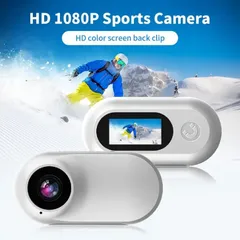 小型アクションカメラ、旅行、スポーツ、ビデオブログ用ポータブル親指カメラ、重量22g、ポータブルカメラアクセサリー付き、32GB TFカード付きデータケーブル