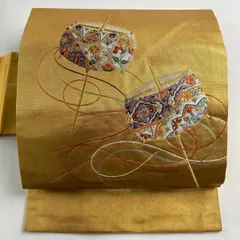 粋聖 袋帯 絹100% 金銀糸箔 正絹 極美品☆正絹 袋帯 金箔刺繍 ブラック 絹100%