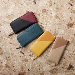 VOICE Align カラー コンビ ラウンド ファスナー 長財布 使いやすい カード縦型収納