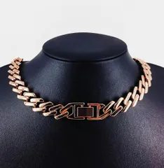 マイアミキューバン 喜平 チェーン ひし形 ピンクゴールド 60~20cm 12mm 新品