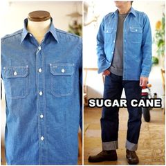 シュガーケーン　SUGARCANE 　シャンブレーワークシャツ　25513　東洋エンタープライズ　ワークシャツ　シャンブレーシャツ