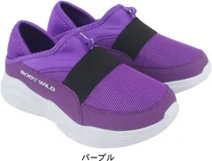 レディース スリッポン スニーカー サボサンダル バブーシュ クロッグサンダル 軽量 軽い スポーツ 春 夏 母の日 ボディワイルド BODY WILD tablh5541 パープル M（23.5～24.0cm）