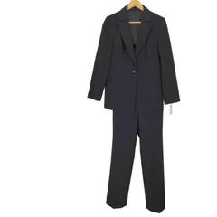 バーバリーロンドン BURBERRY LONDON ピークドラペル サマーウール 1B テーラードジャケット センタープレススラックスパンツ セットアップ レディース  40