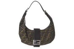 希少！FENDI ミニクロワッサン ミニマンマバケット　ビーズ　レザー　超美品✨ 希少！FENDI ミニクロワッサン ミニマンマバケット ビーズ