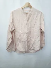 ◇ Θ A day in the life UNITED ARROWS ストライプ 長袖 シャツ ブラウス ピンク ホワイト レディース E  【1506110000460】