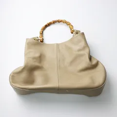 【値下げ】美品 2020AW イタリア製 ミロス MILOS バンブーワンハンドバッグ /ベージュ ハンドバッグ ワンハンドル 【2400014292145】のサムネイル