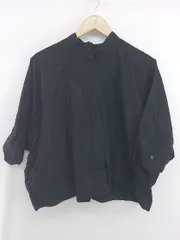 ◇ ◎ UNIQLO ユニクロ +J ドルマンスリーブ 七分袖 スーピマコットン シャツ サイズS ブラック レディース P 1307250017055