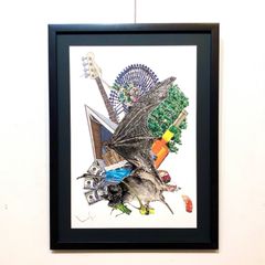 【原画】『人は芥虫、芥虫』(ひとはごみむし、あくたむし 原画】『人は芥虫、芥虫』(ひとはごみむし、あくたむし Sumi-e: How