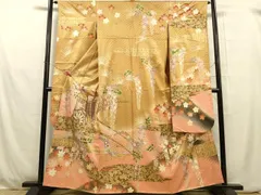 平和屋着物■豪華振袖　御所車花松文　暈し染め　金彩　正絹　逸品　DAAS9521zy