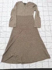 ◇ ⊇　olu. オル 天竺 長袖 ロング 天竺リブロングニットワンピース サイズF ブラウン系 レディース E  【1508250002038】