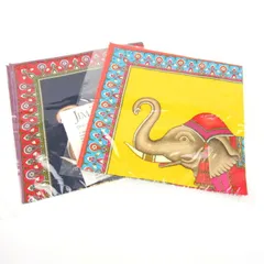 ジムトンプソン ナプキン ハンカチ 2点セット 未使用 タイシルク 象柄 ブランド まとめて レディース JIM THOMPSON