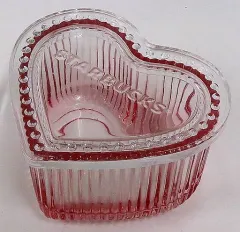 【中古】マグカップ･湯のみ バレンタイン2023ガラスキャニスターハート 「スターバックスコーヒー」 スターバックスWinterシーズン第2弾