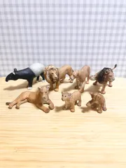 シュライヒ 動物フィギュアセット（ライオン、フラミンゴなど、川、岩