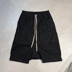 Rick Owens リックオウエンス 17SS Pods Shorts ドローストリングショーツ RU17S9384-TE ブラック size:46 【表参道A07】