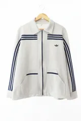 アディダス adidas 70～80s ヴィンテージ 西ドイツ製 万国旗タグ トレフォイル ロゴ ガイコツ ジャージ トラック ジャケット XXL 灰 グレー ブランド古着ベクトル 中古241116