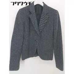 ◇ ◎ COMME CA ISM コムサイズム ウール混 長袖 ジャケット サイズL ブラック ラメ マルチ レディース  【中古】 【1202170002702】