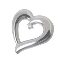 TASAKI タサキ ダイヤ ハート ペンダント トップ SILVER×ダイヤモンド 16.2×16.4(mm) ダイヤモンド 0.01ct 重量2.5g NT Bランク