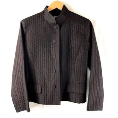 セシオセラ CECI OU CELA ジャケット キルティング アウター 丸ボタン フェイクポケット ブラウン 茶 Mサイズ 958846