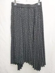 ◇ ⊂ KUMIKYOKU 組曲 膝下丈 プリーツ スカート サイズ1 ブラック レディース P  【1409250021725】