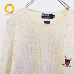 ポロラルフローレン PoloRalphLauren ヴィンテージ ケーブルニット セーター ロゴ刺繍 844169