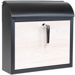 新品 カバポスト 郵便ポスト 郵便受け 壁掛け 大型 ハンドルロック 鍵付 レターパック対応 白