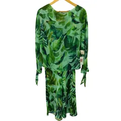 ザラ ZARA ボタニカル 柄 シアートップス スカート セットアップ レディース  XS