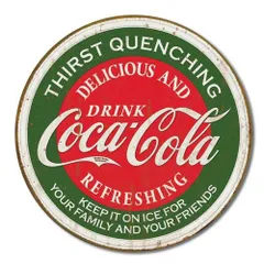 user_91e88571　Coca-Cola コカコーラ　丸型看板 コカ・コーラ 丸型看板