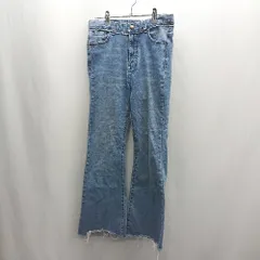 ◇ Θ ALEXIA STAM アリシアスタン ダメージ加工 カットオフ デニムパンツ ジーンス サイズM ブルー レディース E  【1412260011914】