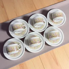 【6客揃】Noritake カップ&ソーサー 花柄 ノリタケ 日本陶器会社 マグカップ 紅茶 コーヒー カップ 茶器 昭和 レトロ アンティーク