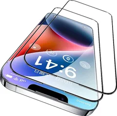 iPhone15 plus用 ガラスフィルム 2枚セット 全面保護