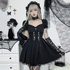 魔女 コスプレ 即購入OK ハロウィン衣装 コスチューム 仮装 大人 ドレス ゴシック風 セクシー ハロウィン ワンピース レース ハロウィン コスプレ衣装 デビル 悪魔 小悪魔 魔女 魔法使い コスチューム ハロウィーン 仮装 女性 yibei06