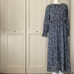 @ テチチ Techichi 花柄 ワンピース ロング 総柄 青 ブルー