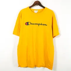チャンピオン 半袖Ｔシャツ ロゴ クルーネック アメリカ古着 ヴィンテージ メンズ Lサイズ イエロー Champion 【中古】