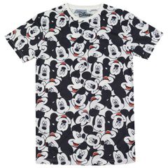 MICKEY MOUSE 미키 마우스 All Over Print Heads T셔츠