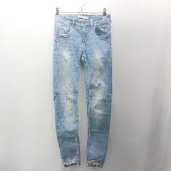 ◇ Θ ZARA ザラ ダメージ加工 スキニージーンズ サイズEUR34 ブルー レディース E  【1503050016674】