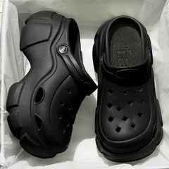 サンダル レディース クロックス風 厚底 ファッション 韓国風 大人気 M250419-73