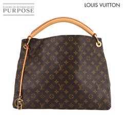 新品同様 ルイ ヴィトン LOUIS VUITTON モノグラム アーツィー MM ショルダー バッグ ブラウン M40249 ゴールド 金具 Artsy 90290985