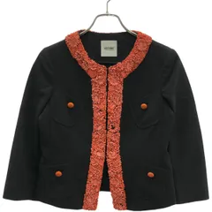 MOSCHINO CHEAP AND CHIC モスキーノチープアンドシック ビーズ装飾ノーカラージャケット  ブラックのサムネイル