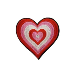 新着商品 Wikineon Heart アイロン接着＆縫い付けワッペン | スタイリッシュで大人なデザイン | ジャケット、パーカー、ジーンズ用の刺繍ワッペン