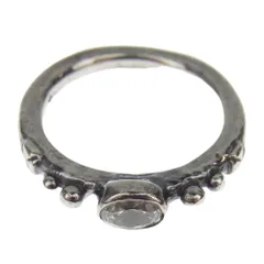 Loree Rodkin ローリーロドキン TINY MEDIVAL OVAL BEZEL CROSS SILVER BAND RING キュービック ジルコニア オーバル ベゼル シルバー リング シルバー系 8号程度【中古】のサムネイル