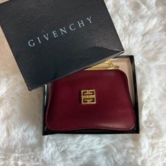 【24時間以内発送】ジバンシー　GIVENCHY コインケース　小銭入れ　がま口　4Gゴールド金具　ボルドー