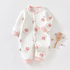 ☆ E ☆ 80cm ☆ ロンパース 長袖 ベビー コットン ベビー ロンパース 長袖 カバーオール ベビー服 パジャマ 子ども服 ルームウェア 部屋着 子供服 スナップボタン 新生児 コットン 綿 赤ちゃん 女の子 可愛い かわいい 出産お祝い