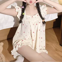 レディースセットアップ（Ｌサイズ/XLサイズ）上下セットパジャマルームウェアノースリーブ052