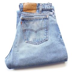 90s Levi'sリーバイス 550 デニムパンツ W33 L36★SDP4291 ビンテージ ジーンズ テーパード バギー ワイド ルーズ ダメージ