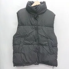 ◇ ⊇ one after another NICE CLAUP ビッグシルエット 袖なし フェイクダウンベスト サイズF ブラック レディース E  【1409240014171】