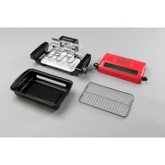【新品・14営業日以内発送】アイリスオーヤマ IRIS EMT-1101-R マルチロースター リニューアル EMT1101R レッド サンマ 魚焼きグリル 魚焼き器 両面焼き 焼き鳥 フィッシュロースター【沖縄離島販売不可】のサムネイル