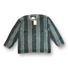 定価47300円 新品 stein 22AW Mohair Stripe Knit LS モヘア ストライプ ニット クルーネック セーター シュタイン ST.455  グレー × ネイビーのサムネイル