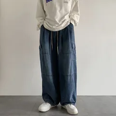 デニムパンツ 即購入OK メンズ ズボン ジーンズ カーゴパンツ ワイドパンツ サルエルパンツ リラックスパンツ 快適 ゆったり 大きいサイズ カジュアル シンプル gusite03