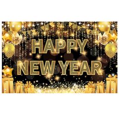 【新品未開封】 背景シート キラキラ 雰囲気満点 Year フォトポスター お正月 New 壁掛け 背景布 Happy 洗濯可能 取り付け簡単 タペストリー ウォール デコレーション 新年飾り 写真背景 新年 2025 パーティー 部屋装飾 siawadeky