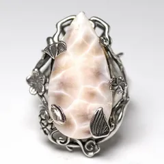  〔R337-10〕SV925 高品質 トムソナイト ピンクラリマー リング 指輪 フリーサイズ